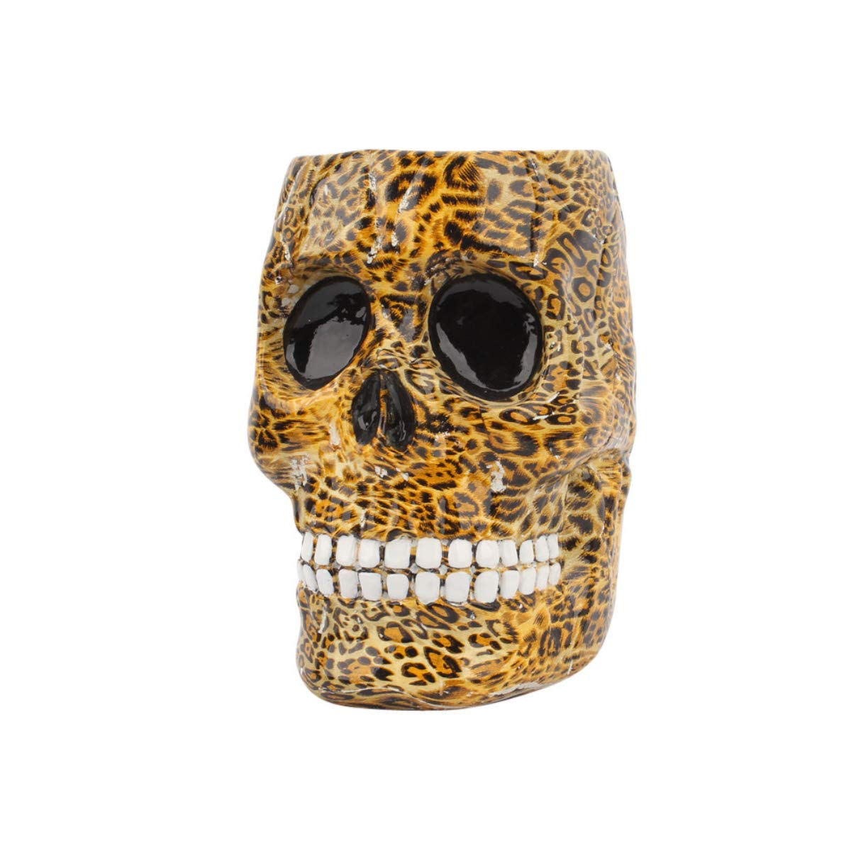 UnionKK 1 PCS Skull Pencil Holder Skeleton Pen Storage Organizer for Office Desk Skull Head Makeup