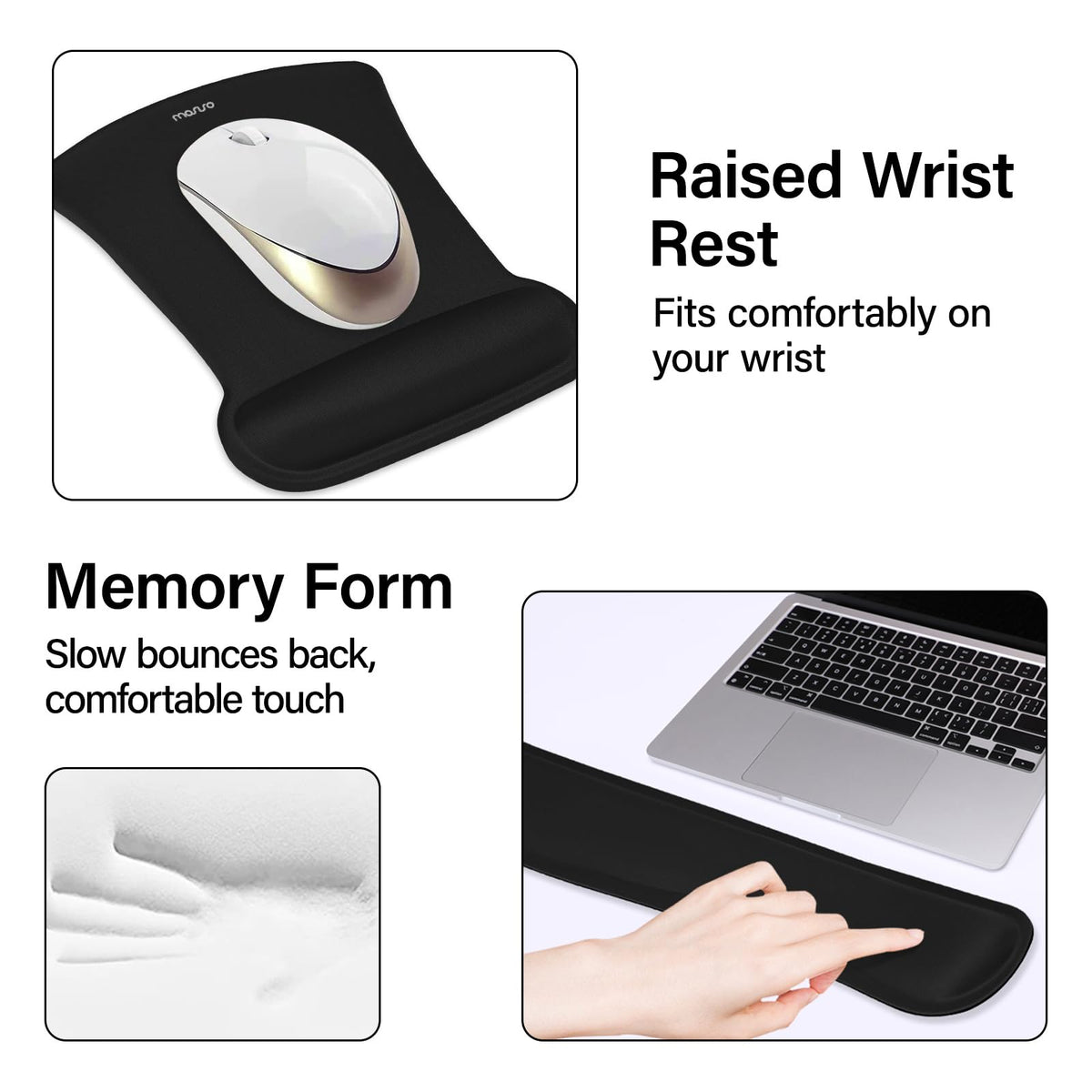 MOSISO Keyboard Mouse Pad Set, Large Gaming Mousepad&Keyboard Wrist Rest