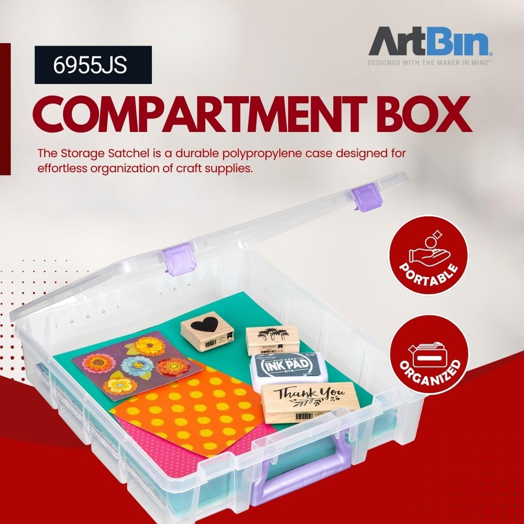ArtBin Essentials 12 x 12 One-Compartment Craft Box, Clear