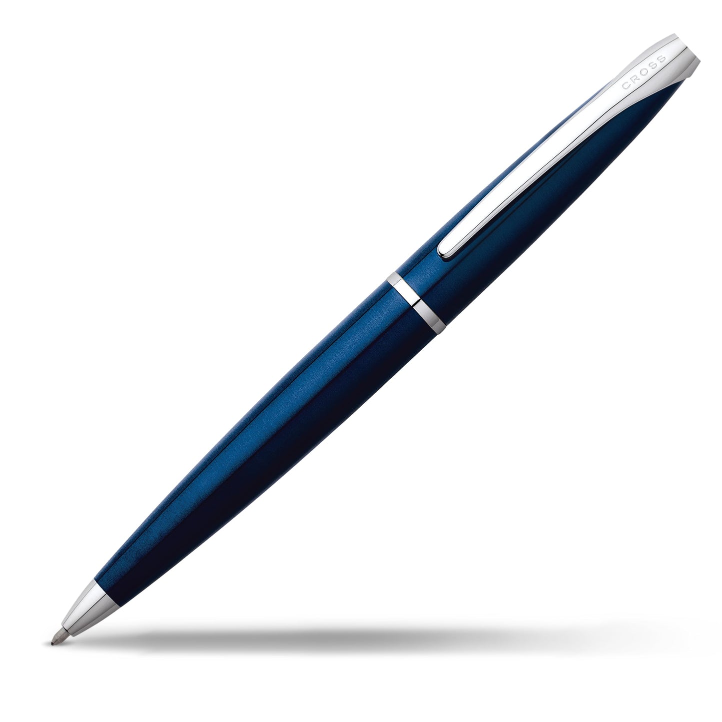 Cross ATX Translucent Blue Lacquer Ballpoint Pen, Medium Point, Black Ink