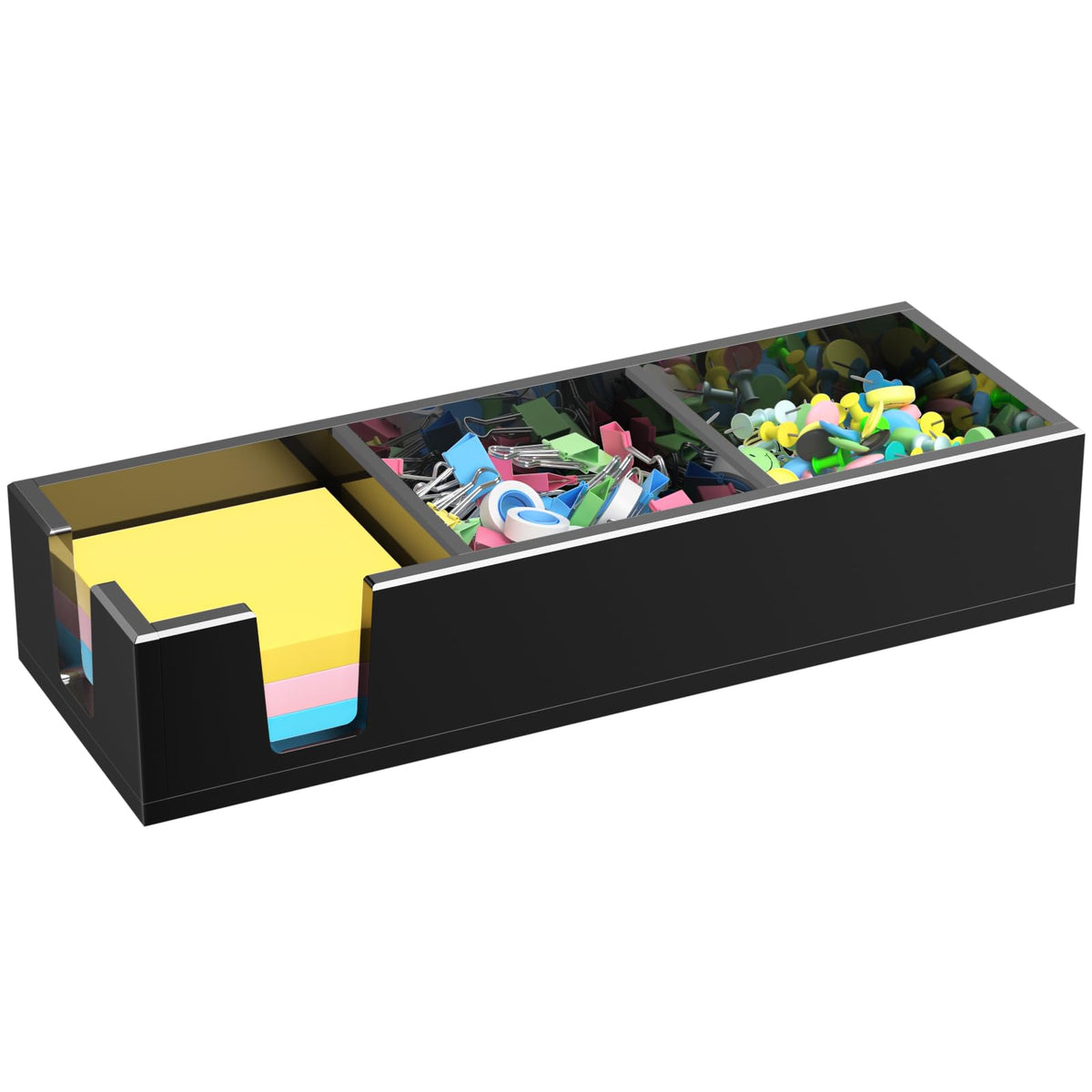 BOSSCASA Acrylic Sticky Note Holder, Self-Stick Note Pad Holder W/O Pads - Note Dispenser Memo Pad