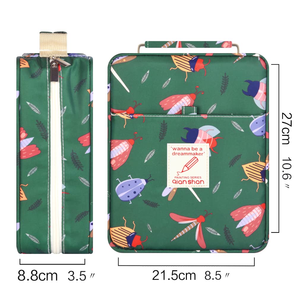 Pencil Case Holder Slot with Zipper Closure Large Capacity Pen Organizer