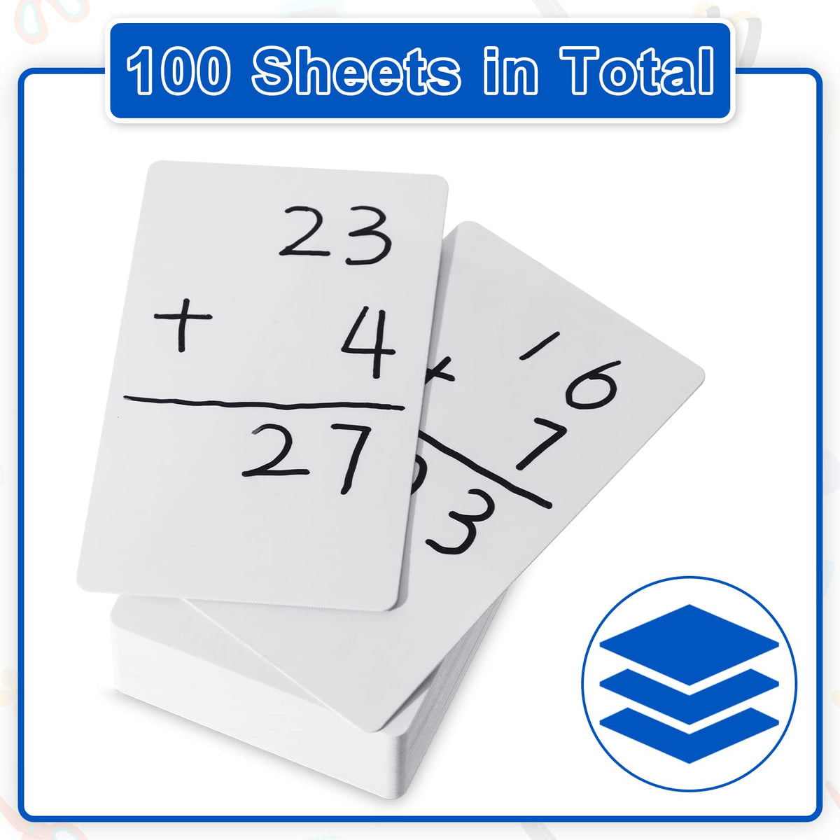 Harloon 200 Pcs Dry Erase Index Cards 3 x 5 Inch, White