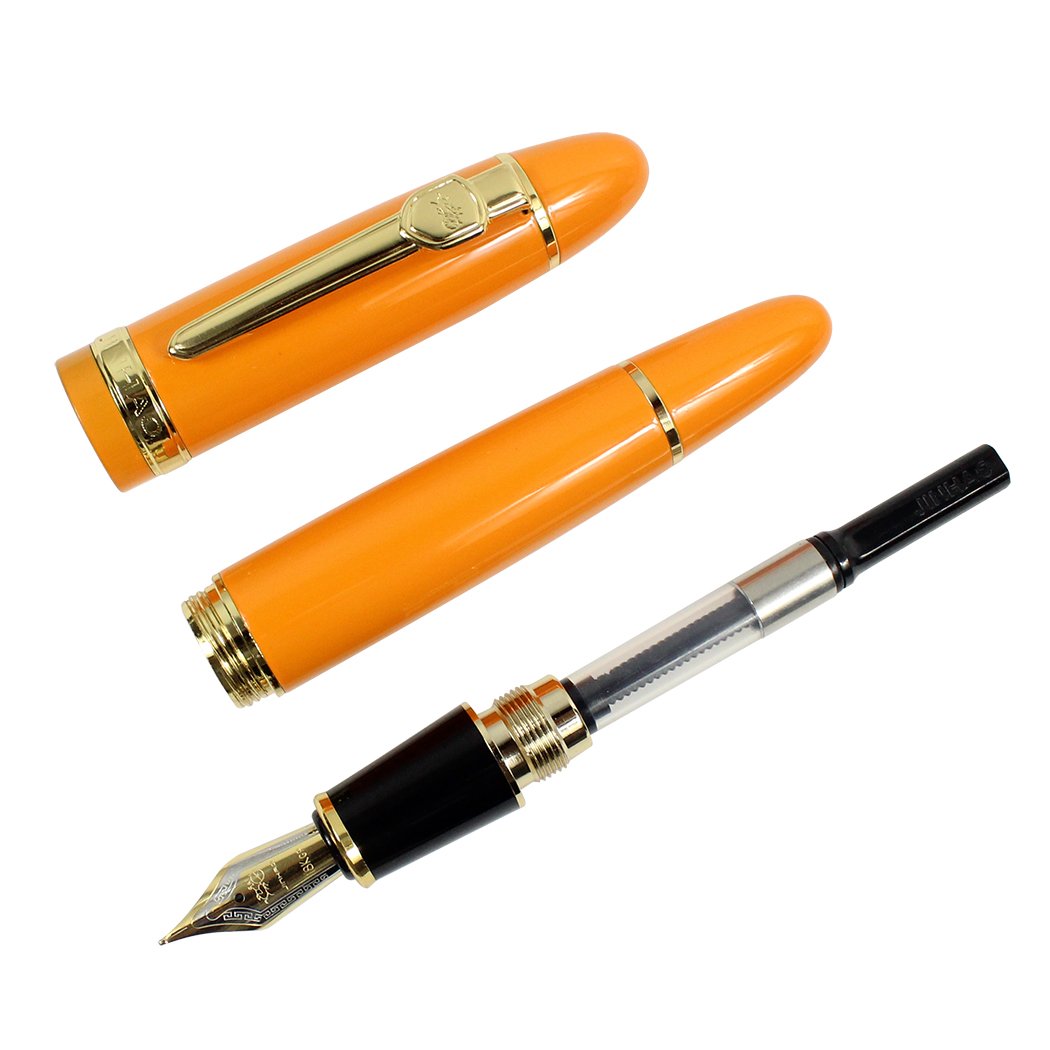 zoohot Jinhao 159 Fountain Pen Gold Trim Medium Nib Heavy Pen 3 Pieces in 3 Colors