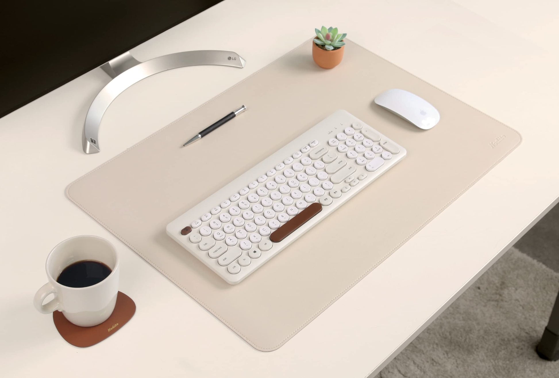 NODITO Dual-Sided Leather Desk Pad,Blotter for Laptop Computer,Mouse Pad,Writing,Drawing,Arts and