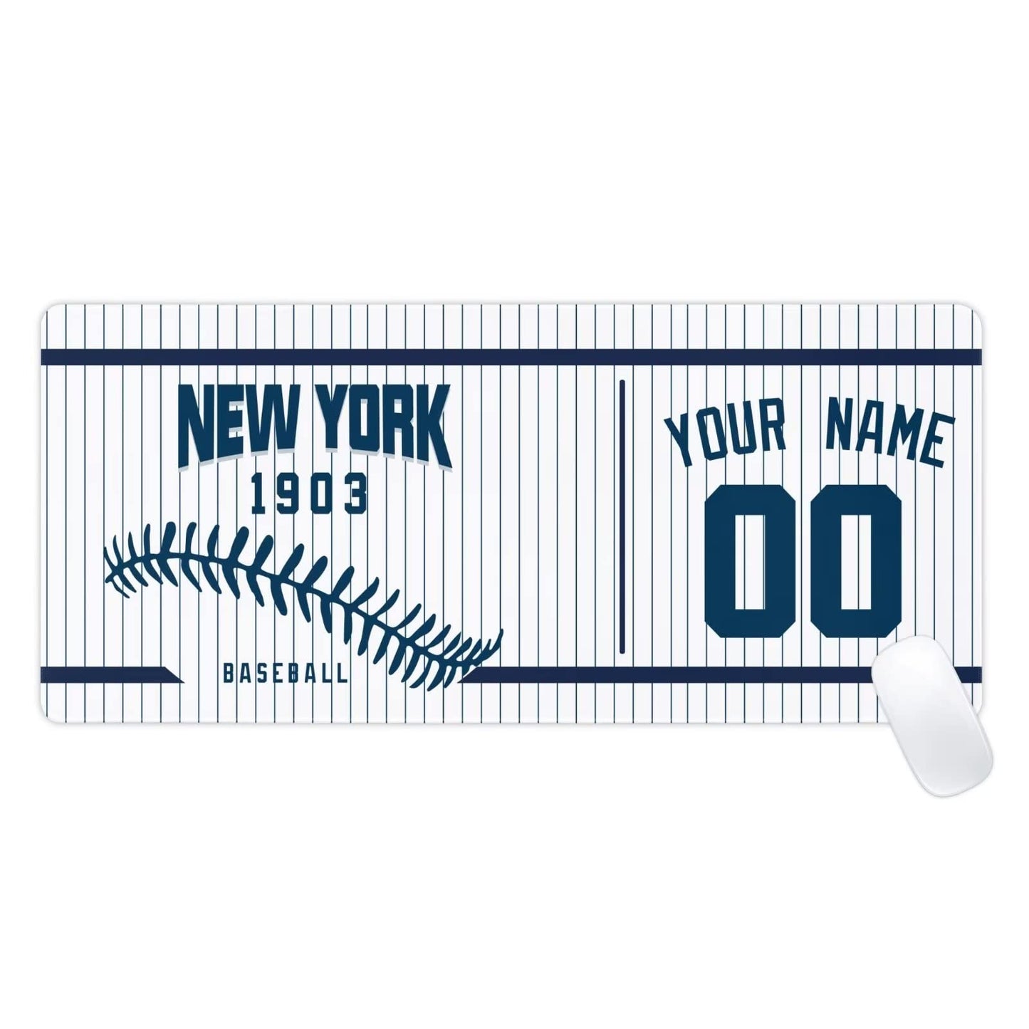 New York Mouse Pad Custom Any Name and Number Personalized Desk Pad for Men Women Youth Gifts
