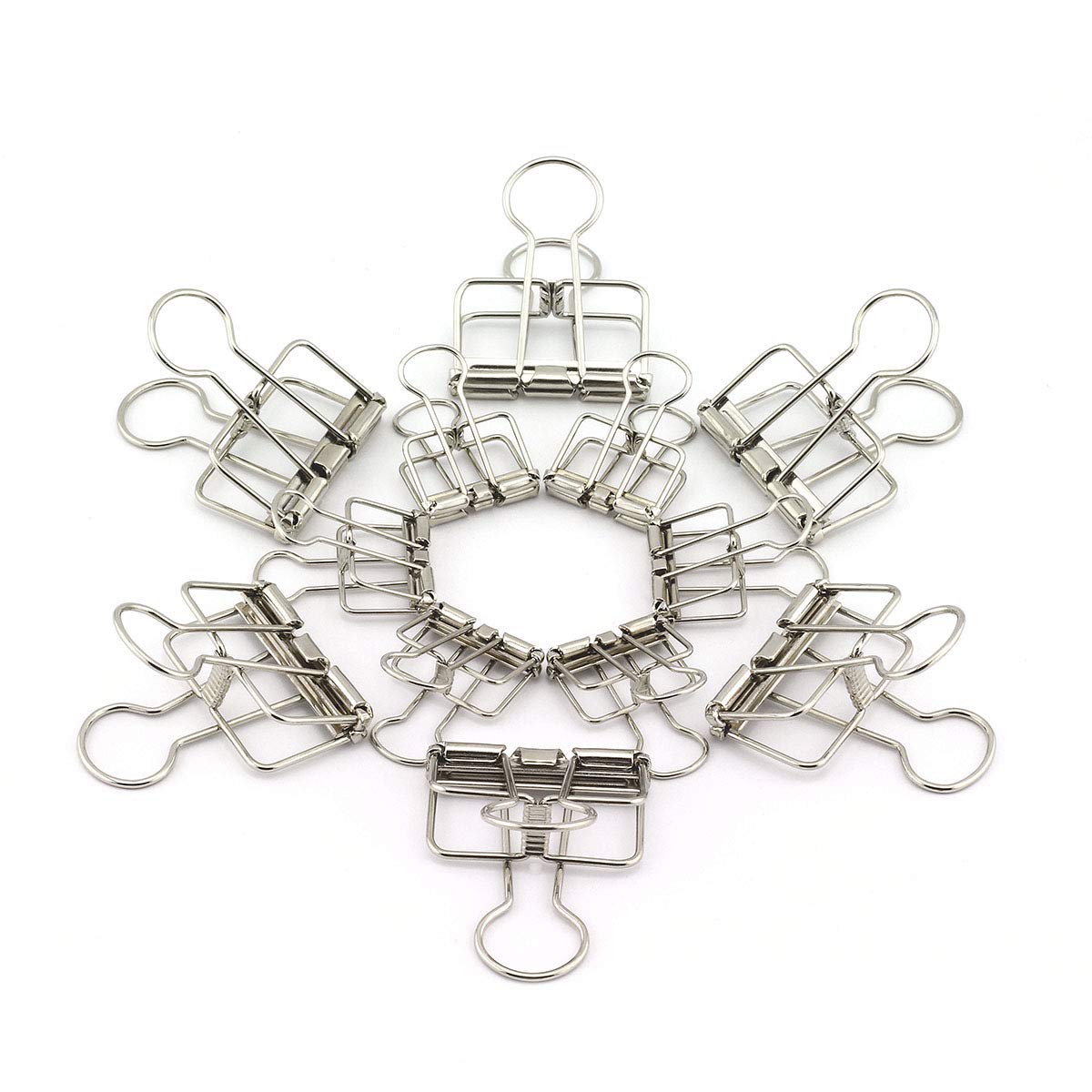 RuiLing 40-Pack Multi-purpose Metal Wire Binder Clip Set,20pcs 2.25 Inch & 20pcs 1.57 Inch Paper