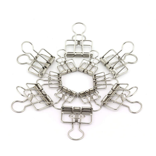 RuiLing 40-Pack Multi-purpose Metal Wire Binder Clip Set,20pcs 2.25 Inch & 20pcs 1.57 Inch Paper