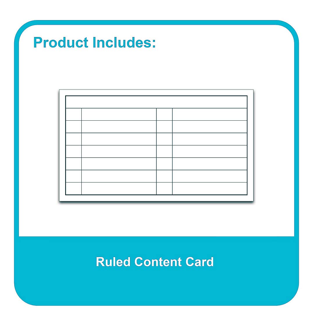 Index Card Case, 4x6 Inch Index Card Holder, Fits Up to 200 Cards Per Case - with 5 Dividers and