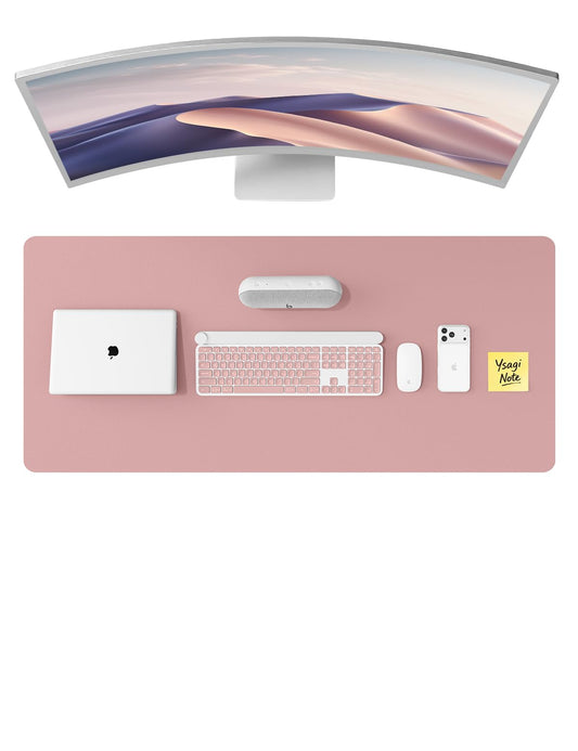 YSAGi Leather Desk Protector, Office Mat, Large Mouse Mat, Non-Slip PU Leather Blotter, Laptop Pad