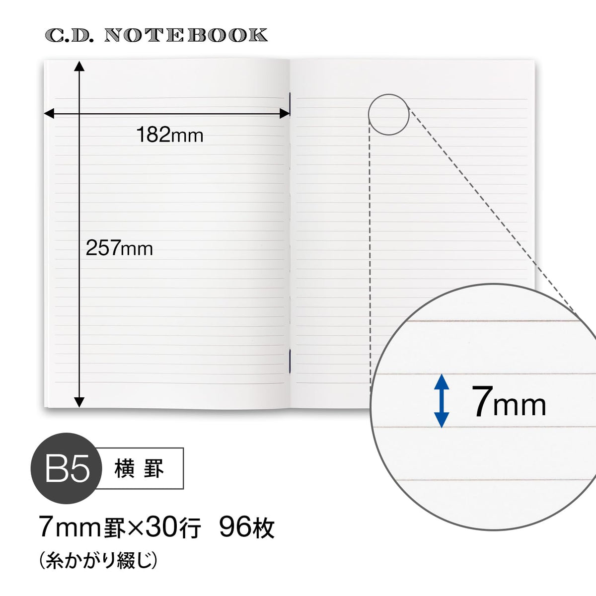 CD NOTE B5 Premium CD Notebook, Line, CDS120Y