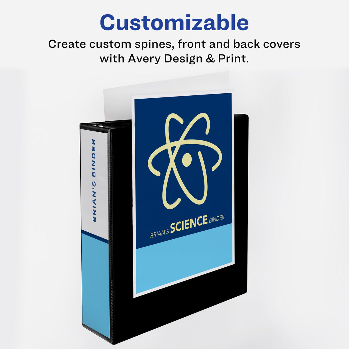 Avery® Heavy-Duty View 3 Ring Binder, 3" Slant Rings, 1 Black Binder