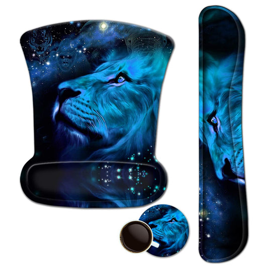 Mouse Pad with Wrist Support and Keyboard Wrist Rest Pad Set,Ergonomic Mouse Pads for Computers