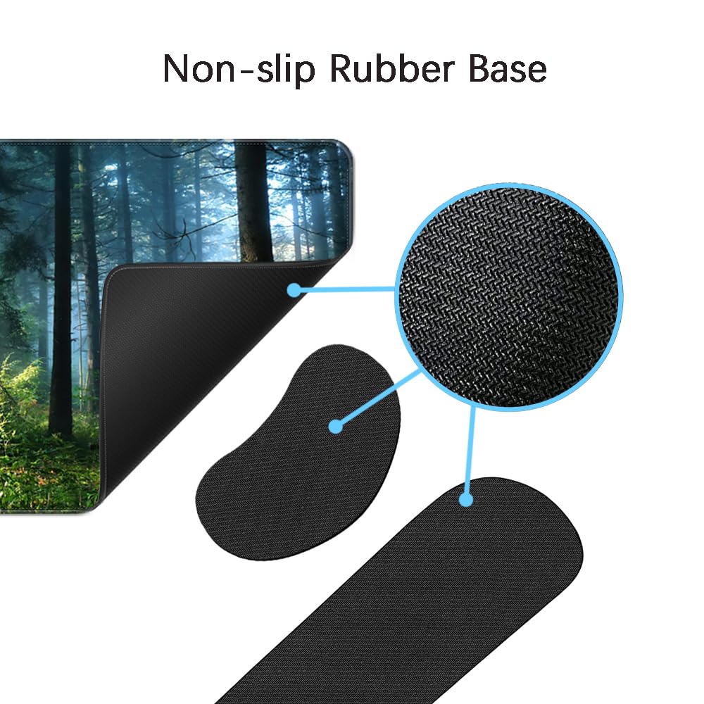 MIBITRI Keyboard Mouse Pad Set, Extended Gaming Mouse Pad+Ergonomics Keyboard Wrist Rest Support