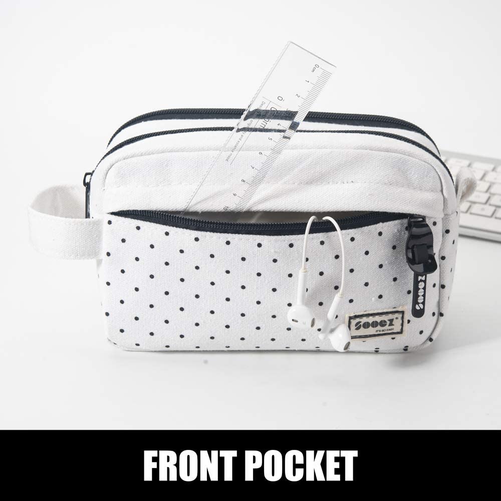 Sooez High Capacity Pencil Case,Durable Pencil Bag Pouch Organizer, Pen Case Portable Journaling