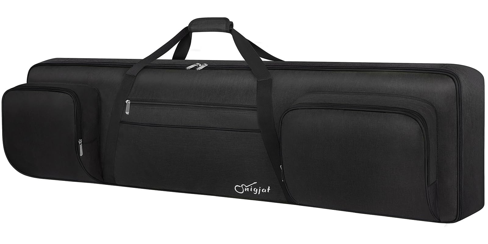 SNIGJAT 88 Key Keyboard Case Soft with Padded Shoulder Straps, All Black
