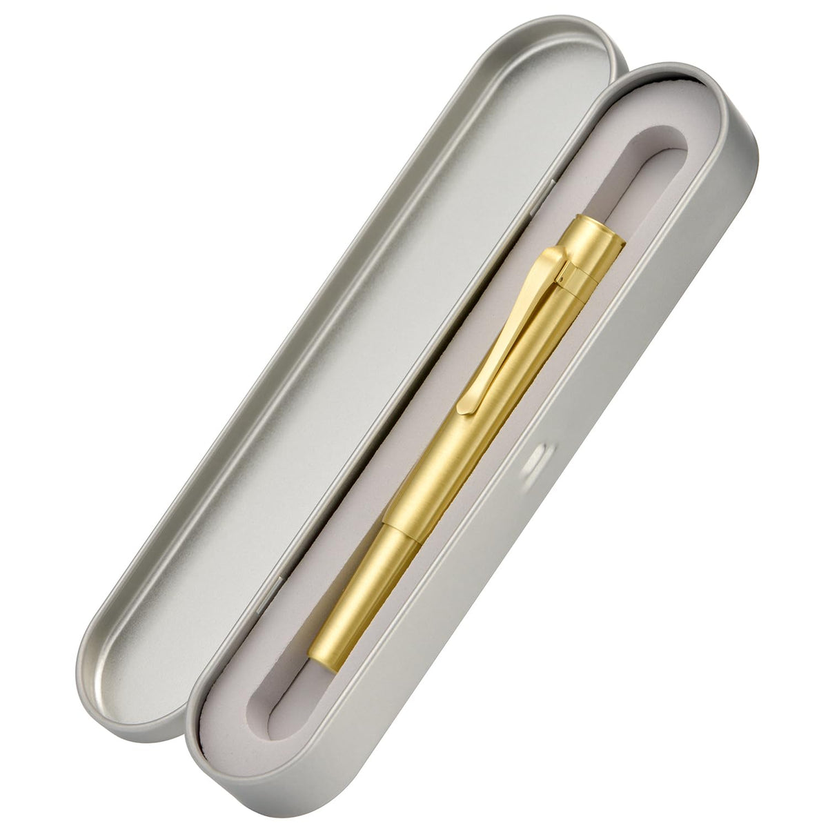 HONG DIAN M2 Black Forest Mini Fountain Pen, Fine Soft Golden Nib & Sleek Shape Brass Short Pocket