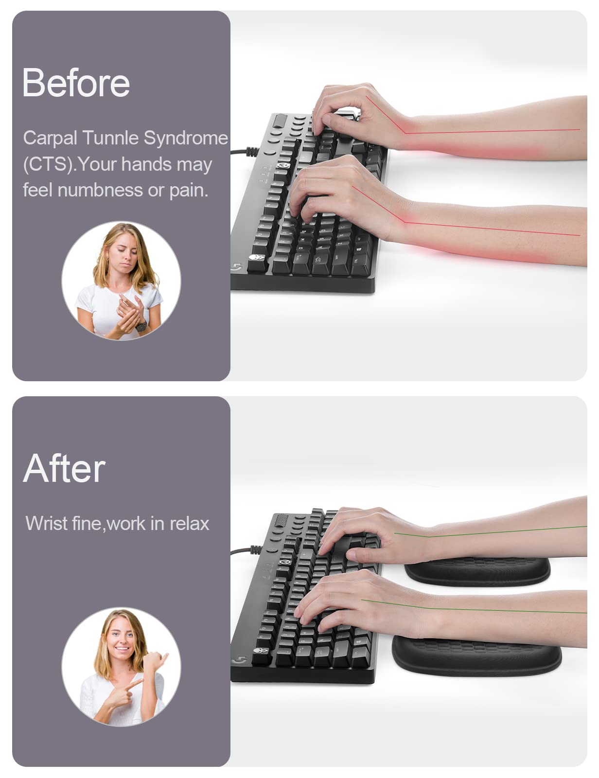 Vaydeer 2Pcs Cloud Elbow Pads, Desk Arm Rest Support, Soft Memory Foam Wrist Rest, Ergonomic