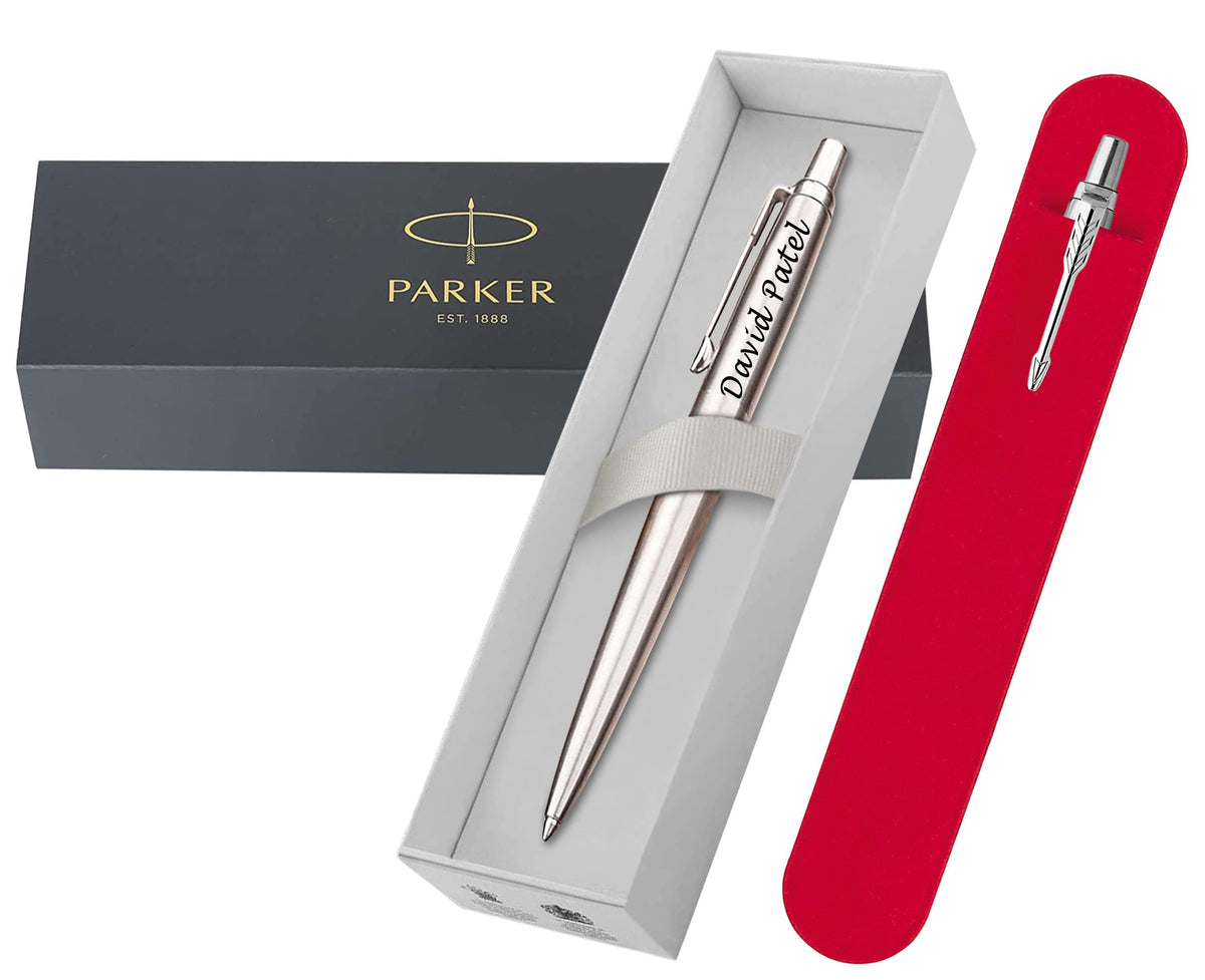 PARKER 1953344 Parker Ballpoint Pen, Jotter, Stainless Steel CT, Medium Point, Oil-based, Gift