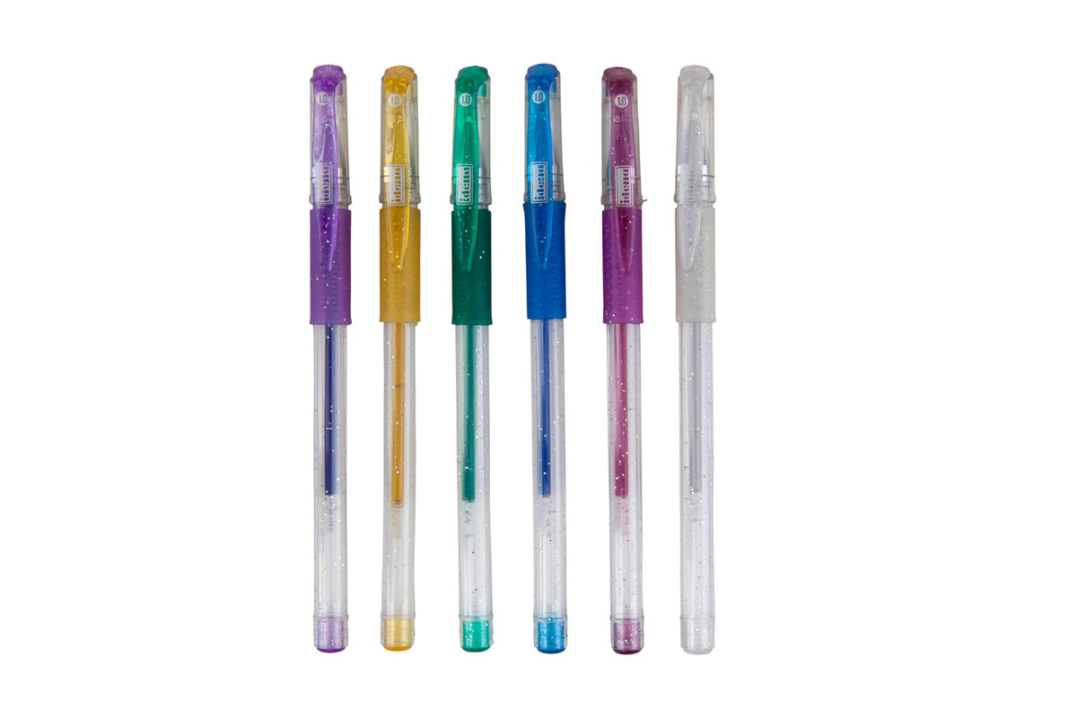 IDENA 512080 Gel Glitter Pen Set of 6
