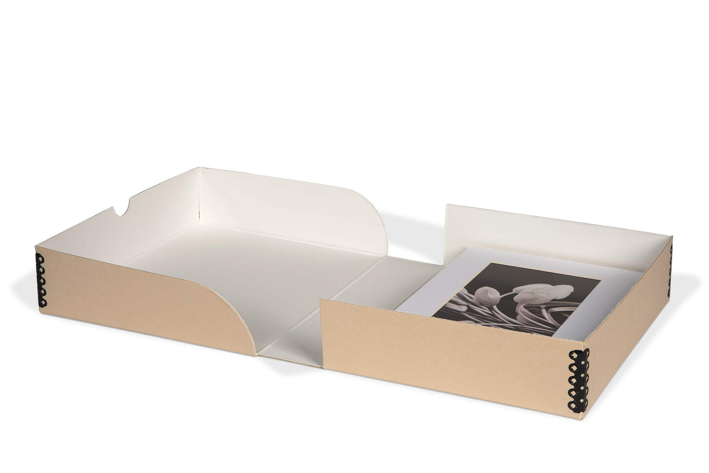 Gaylord Archival Tan Clamshell Preservation Box - 10 1/4W x 15 1/4L x 3" H