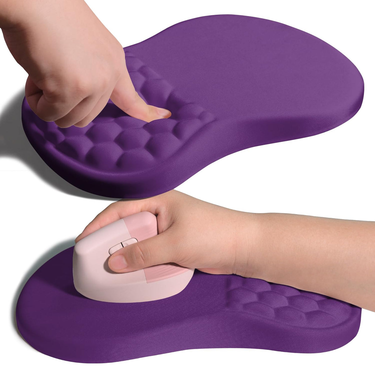 Armanza Ergonomic Joint Wrist Support Mouse Pad with Memory Foam Cushion Massage Bump, Carpal