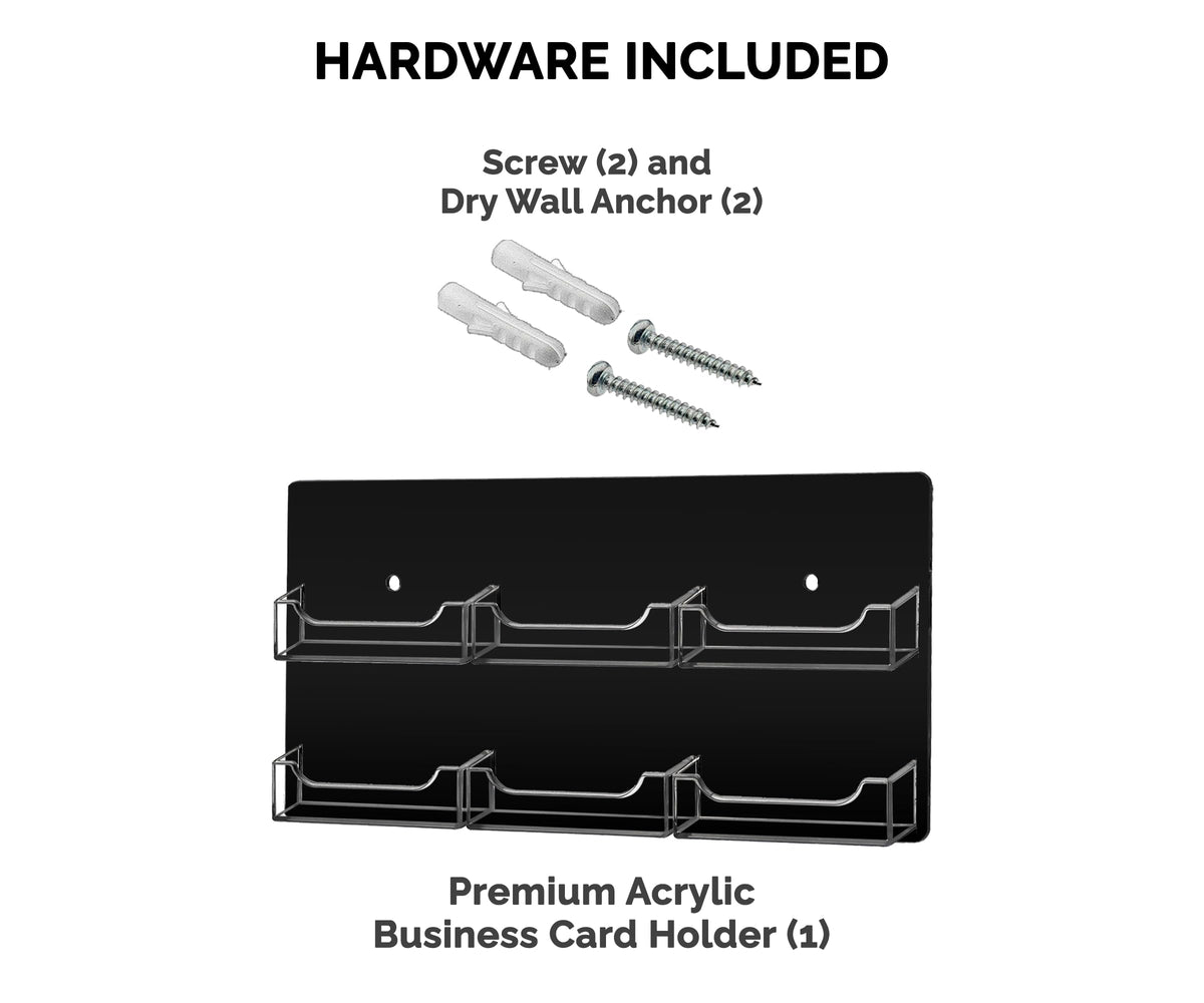 Marketing Holders Wall Business Card Holder with Hanging Hardware for 3.5" x 2" Gift or Appointment