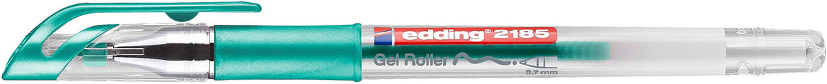 Edding 2185 Gel Ink Rollerball - Metallic Green - 1 Pen -.7 mm - Gel Pen for Writing, Drawing