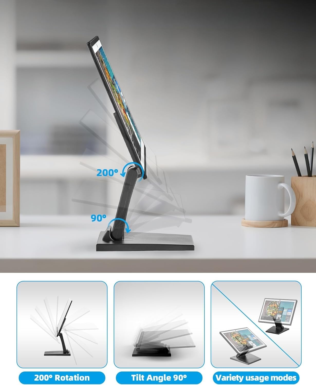 WEARSON Mount Stand for Amazon Alexa Echo Show 15 (1st, 2nd Gen), Tilt, and Rotate Stand Made for