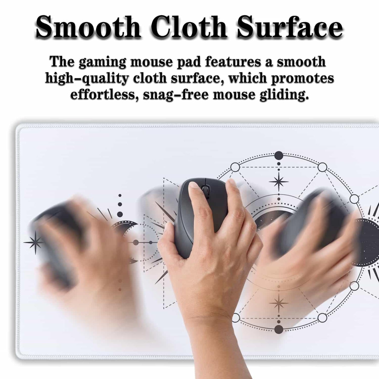 Samgula Large Desk Pads White Mice Pad Big Mouse Pad Gaming Mousepads Long Desk Pad Waterproof