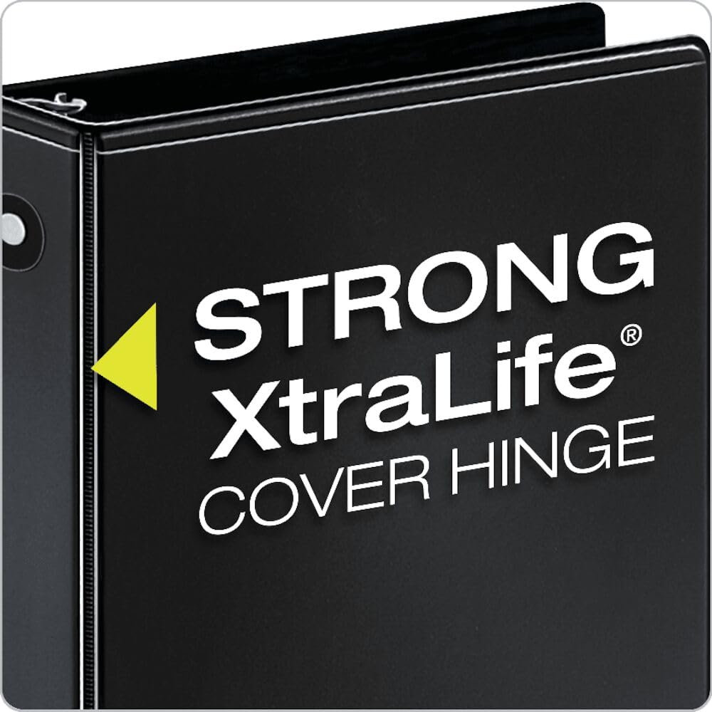 Cardinal Economy 3-Ring Binders, 1", Round Rings, Holds 225 Sheets, Clearvue Presentation View