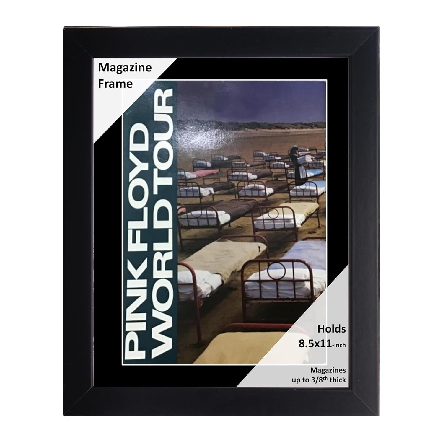 Creative Picture Frames 8.5 x 11 Magazine Frame with Full-Strength Glass, Holds Up To A 1/4" Thick