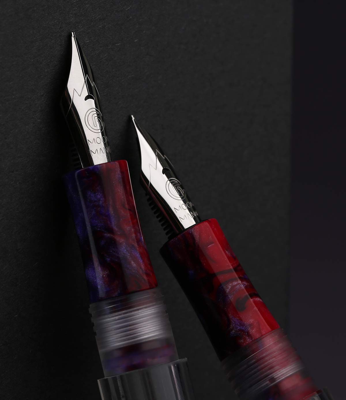 C1 Transparent Acrylic Fountain Pen Extra Fine Nib, Double Ink Filling System with Original Box