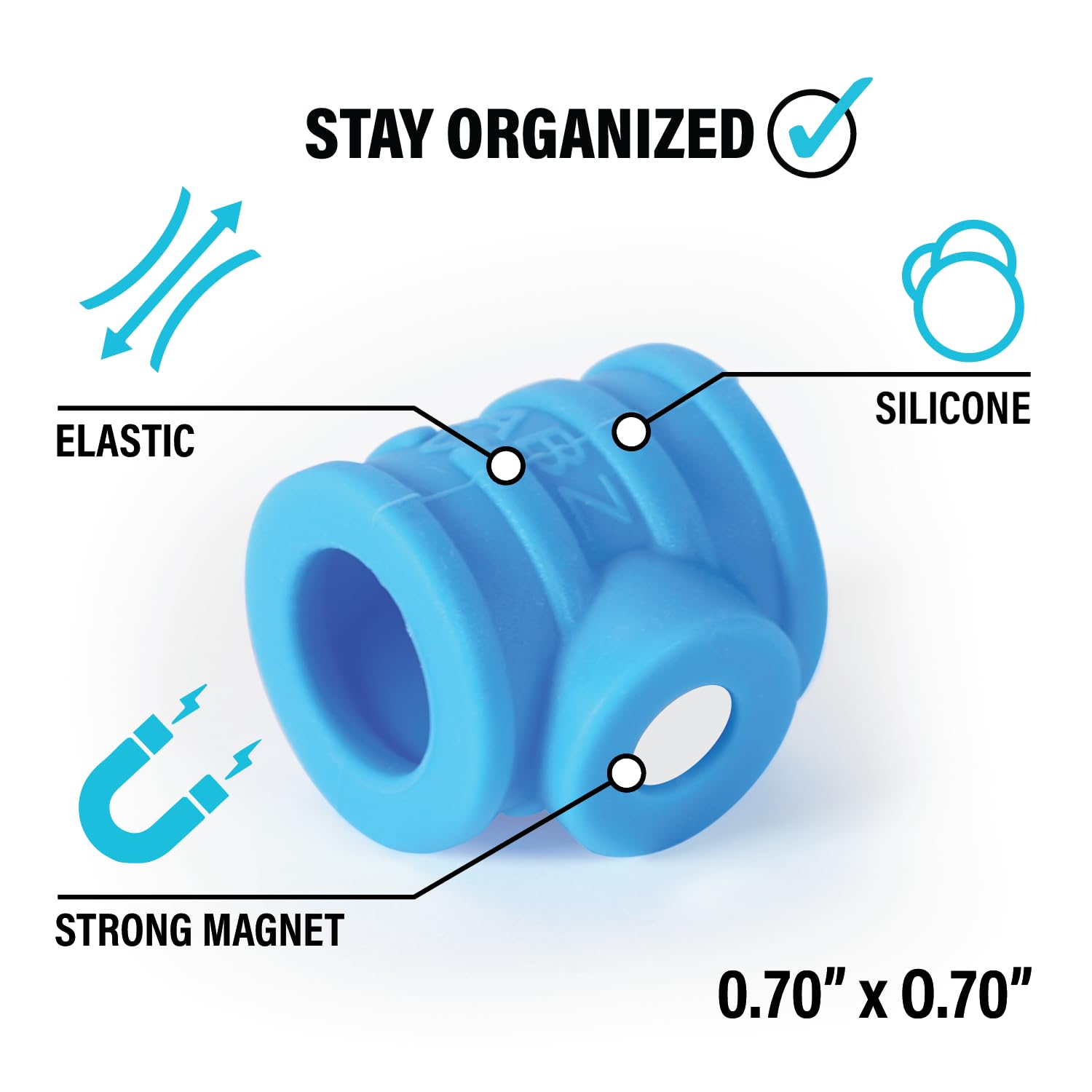 Better Labz Stick-O Pen Magnetic Pen Pencil Holder - Holds Most Pens, Pencils and Thin Markers.