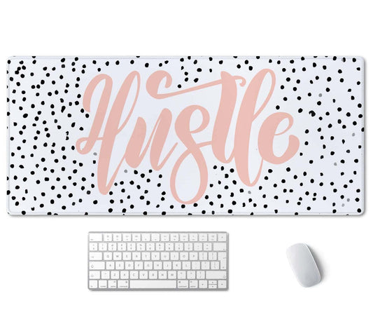 SSOIU Large Mouse Pad, Cute Hustle Desk Mat for Desktop, Women Girls Waterproof Gaming Mousepad