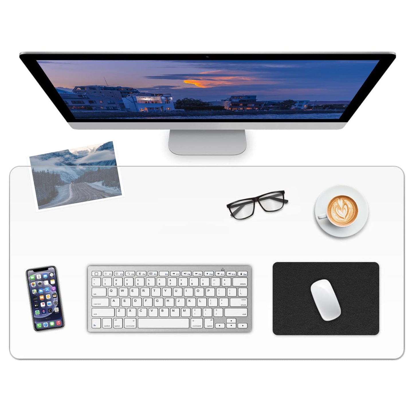 LBJFYHJN Clear Desk Mat, Non-Slip PVC Desk Protector Mat (31.5''*15.7'')