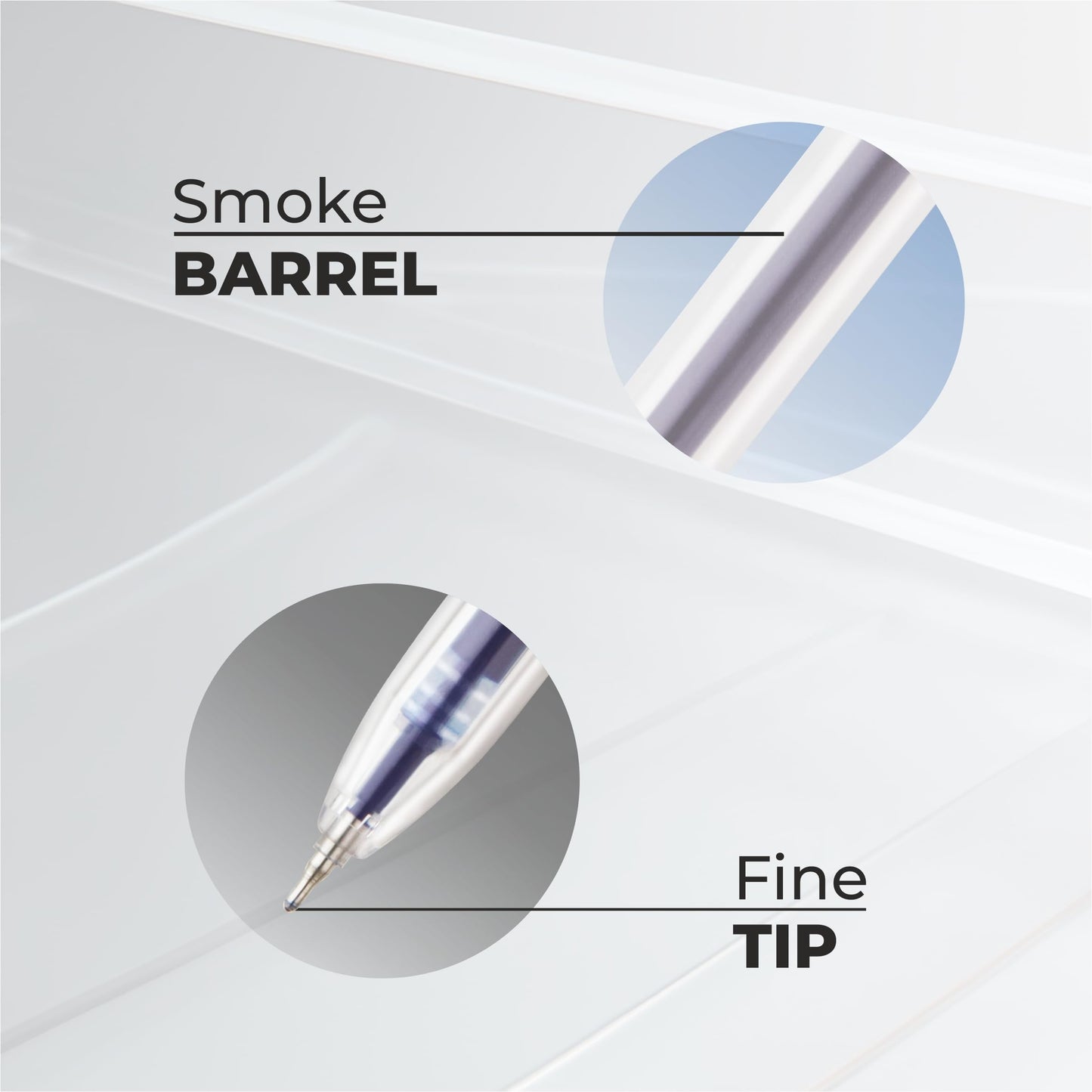 FLAIR Glass Gel Pen Wallet Pack | Tip Size 0.6 mm | Water Proof Ink For Smooth Flow System |