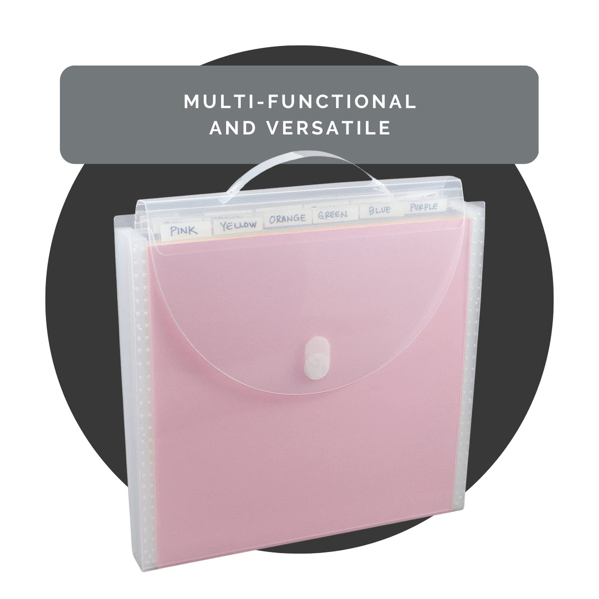 Advantus Expandable Paper Organizer, Accordion File Organizer, Important Document Holder, Clear
