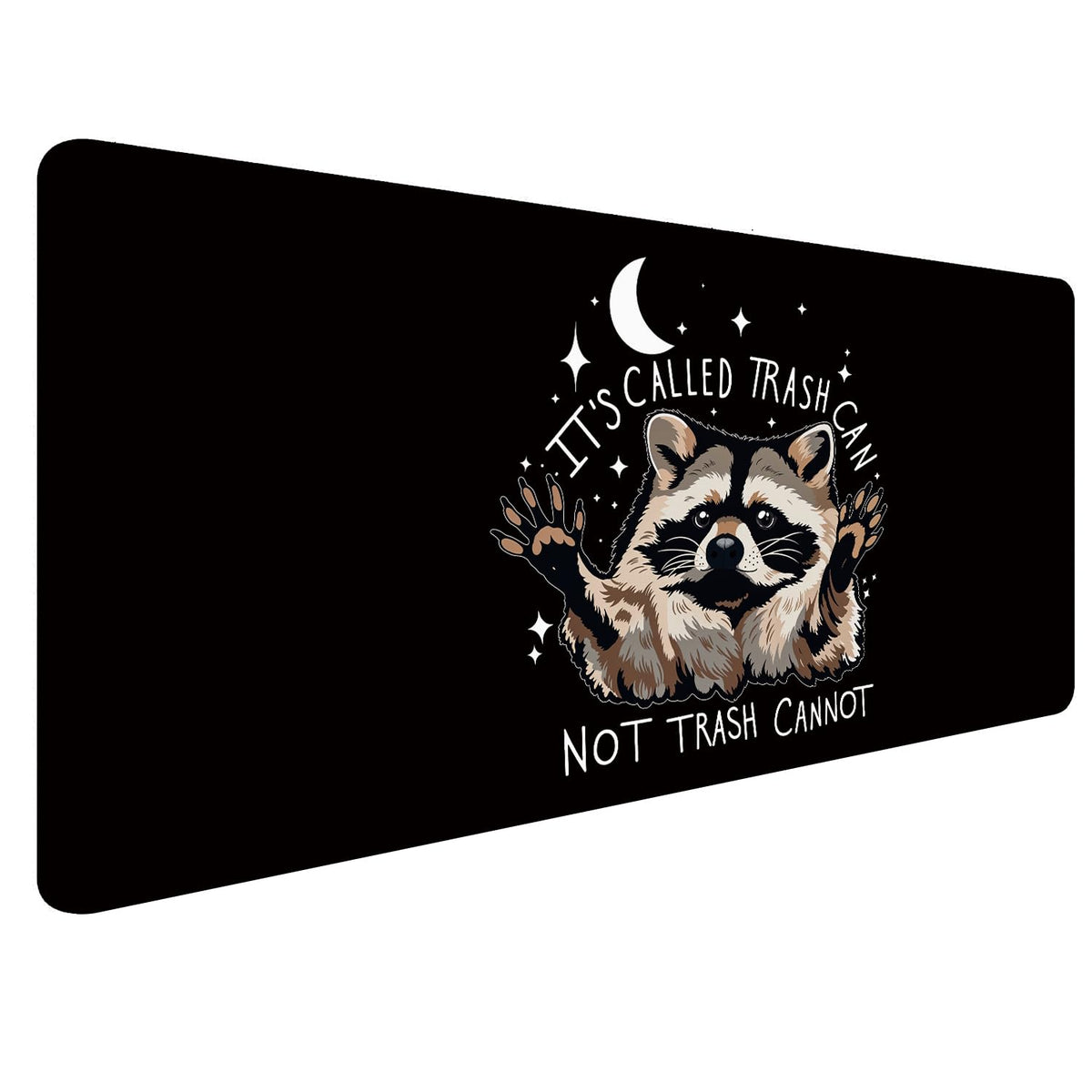 Foritho Funny Raccoon Large Mouse Pad 31.5x15.7inch, It's Called Trash Can Not Trash Cannot Funny