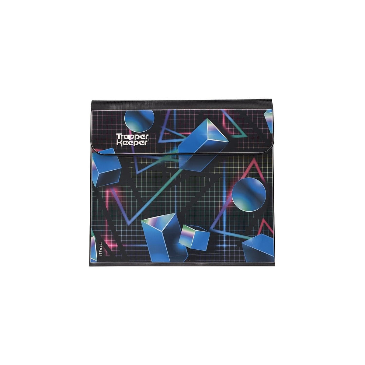 Mead Trapper Keeper Binder, Retro Design, 1 Inch Binder with Folders and Pockets, Holds 8-1/2" x