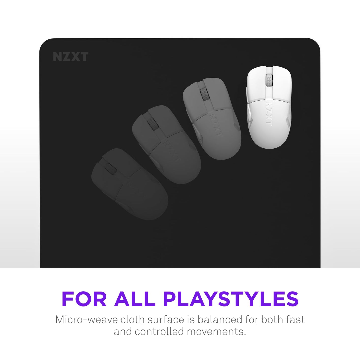 NZXT Zone - XL Gaming Mouse Pad -Micro-Weave Cloth Surface - Balanced Speed and Control for All