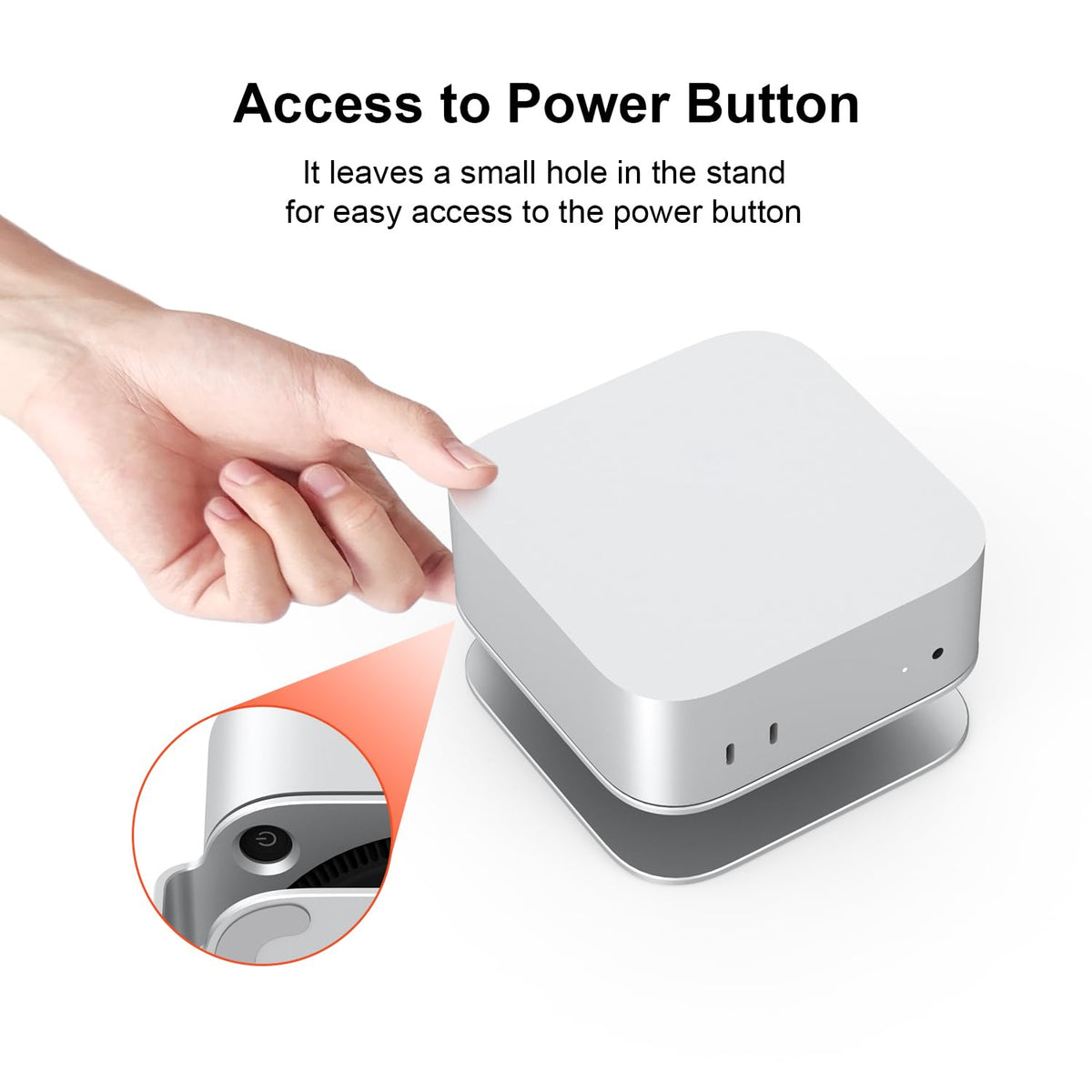 Qwiizlab Aluminum Stand for 2026 Mac mini M6/M5 Pro, Compatible with 2024 Mac mini M4/M4 Pro, Easy