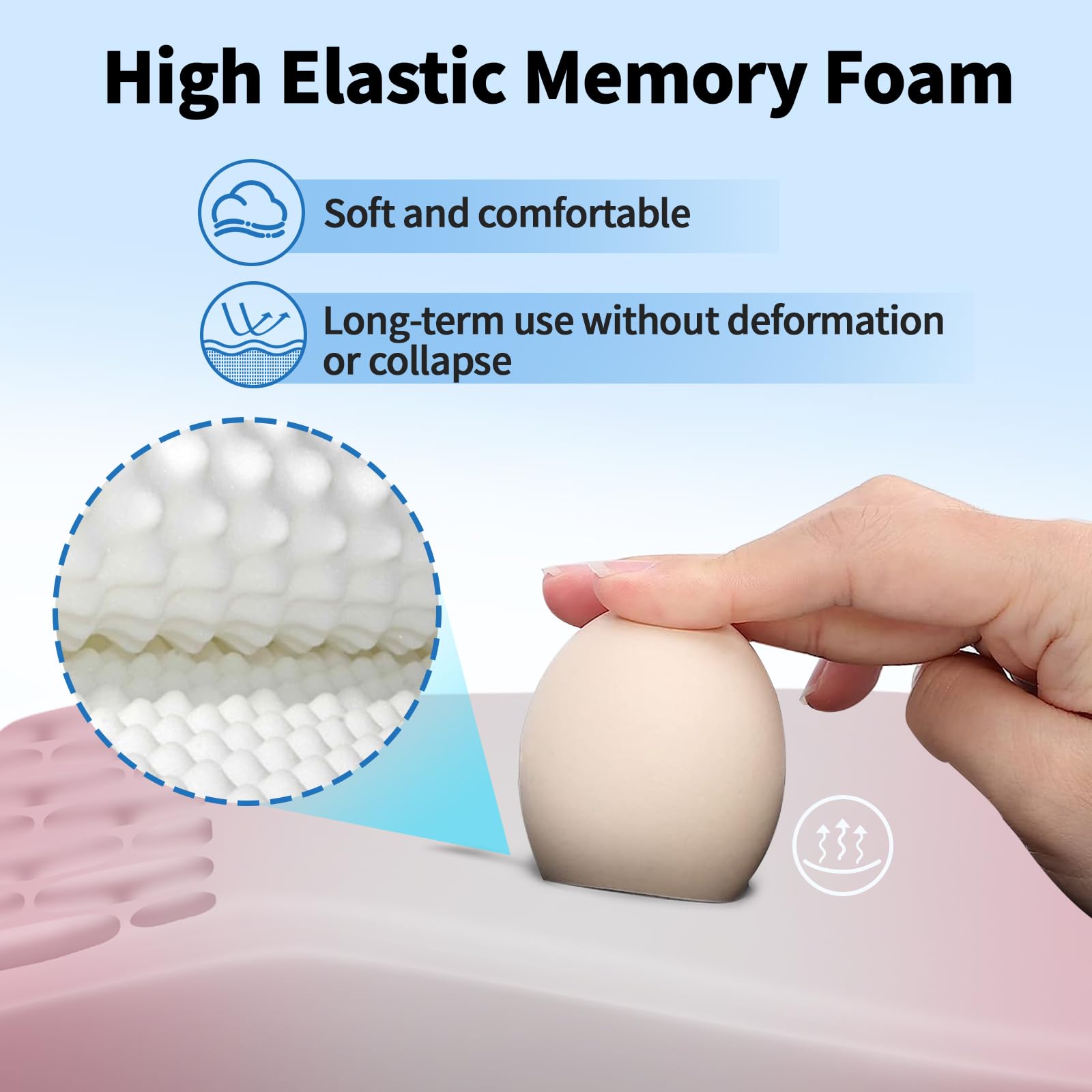 YIWEI Ergonomic Mouse Pad with Wrist Rest for Carpal Tunnel Pain Relief