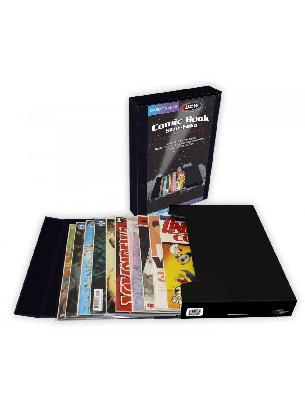 BCW Comic Book Stor-Folio Travel Cases, Holds 15 Bagged Comics, 2 Pack