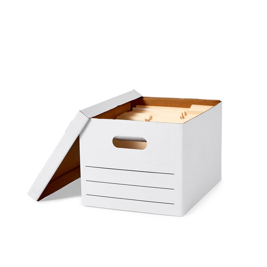 Amazon Basics Storage/Filing Boxes with Lift-Off Lid, Letter/Legal Size, Collapsible, Tape-Free