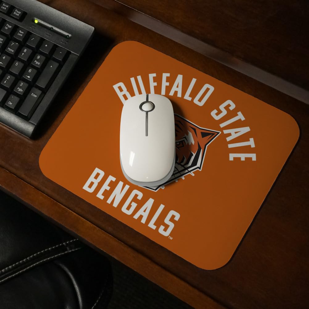 Buffalo State University Bengals Logo Low Profile Thin Mouse Pad Mousepad