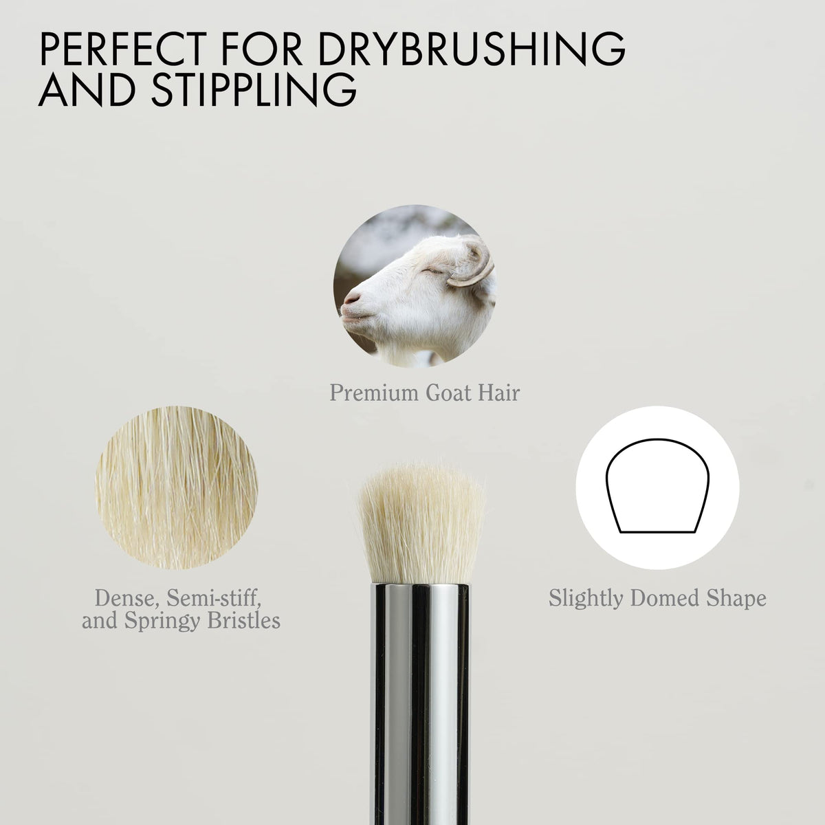 ARTIFY Drybrush Set with Dampening Pad and Brush Soap: 5 Sizes Professional-Grade Dry Brush for