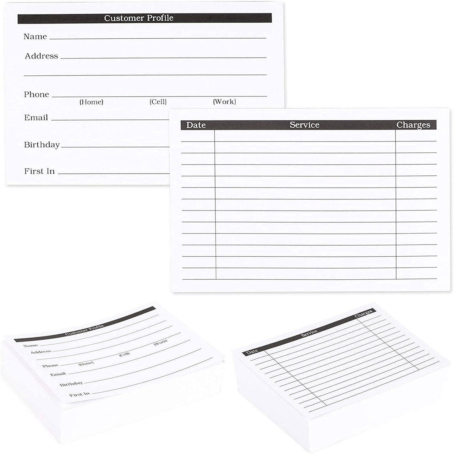 Okuna Outpost Client Profile Cards - Salon Office Supplies for Stylists - Durable 250gsm Contact