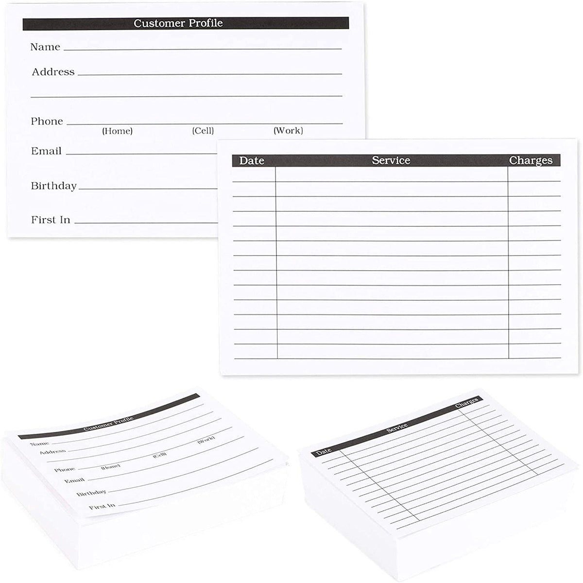 Okuna Outpost Client Profile Cards - Salon Office Supplies for Stylists - Durable 250gsm Contact