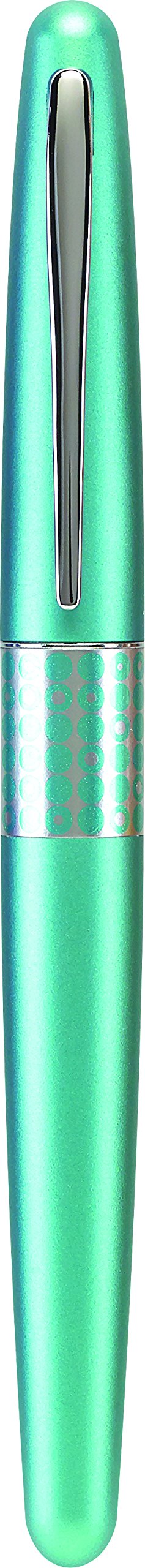 PILOT MR Retro Pop Collection Fountain Pen in Gift Box, Turquoise Barrel with Dots Accent, Fine
